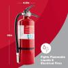 imageFirst Alert Fire Extinguisher for Home ampamp Commercial Use Heavy Duty Rechargeable Compliance Unit UL RATED 2A10BC HOME2PRO Red 1Pack1Pack