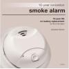 imageFirst Alert Smoke Alarm 10Year Sealed Battery Detector with Test ampamp Silence Button SMI110 1PackStandard Detection