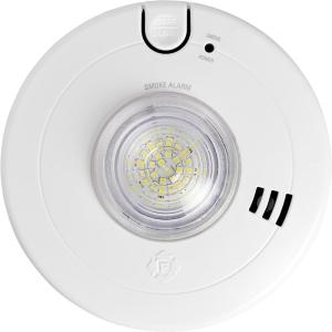 imageFirst Alert BRK 7020BSL Hardwired Hearing Impaired Smoke Detector with LED Strobe Light  white