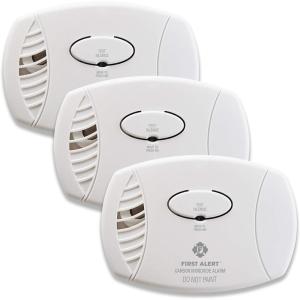 imageFirst Alert Carbon Monoxide Detector PlugIn Alarm with Battery Backup CO605 White 1PackPack of 3