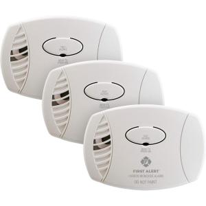 imageFirst Alert Carbon Monoxide Detector PlugIn Alarm with Test ampamp Silence Button CO600 White 1Pack3 Count Pack of 1