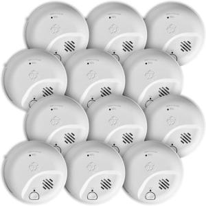 imageFirst Alert Combination Smoke ampamp Carbon Monoxide Alarm Interconnect Hardwire Detector with Battery Backup SMICO100AC 1Pack12Pack