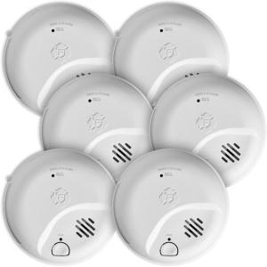 imageFirst Alert Combination Smoke ampamp Carbon Monoxide Alarm Interconnect Hardwire Detector with Battery Backup SMICO100AC 1Pack6Pack