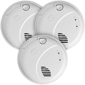 imageFirst Alert Combination Smoke ampamp Carbon Monoxide Alarm Interconnect Hardwire Detector with Battery Backup and Voice ampamp Location Alerts SMCO100VAC 3Pack3Pack