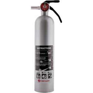 imageFirst Alert DHOME1 Rechargeable Standard Home Fire Extinguisher UL Rated 1A10BC PewterDHOME1