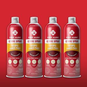 imageFirst Alert EZ Fire Spray Extinguishing Aerosol Spray AF400 Red 18 Ounce Pack of 14Pack