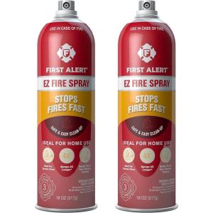 imageFirst Alert EZ Fire Spray Extinguishing Aerosol Spray Pack of 2 AF4002 REDEZ Fire Spray 2Pack