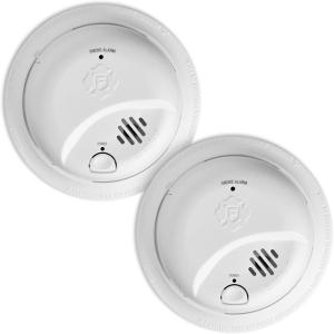 imageFirst Alert Smoke Alarm BatteryOperated Detector with Test ampamp Silence Button SMI100 1Pack2Pack
